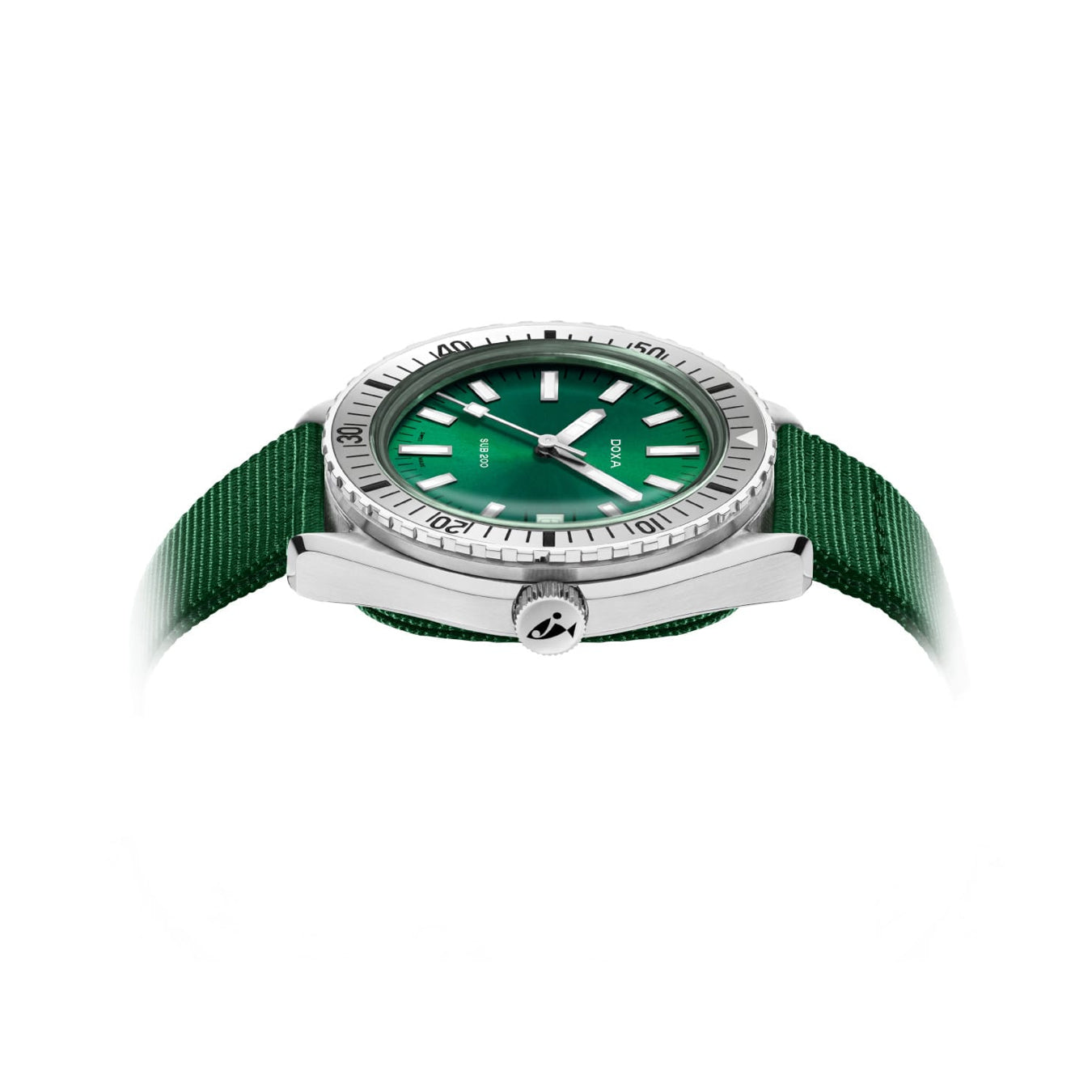DOXA SUB 200 Sea Emerald 796.10.131.26-N on Green Nato Strap