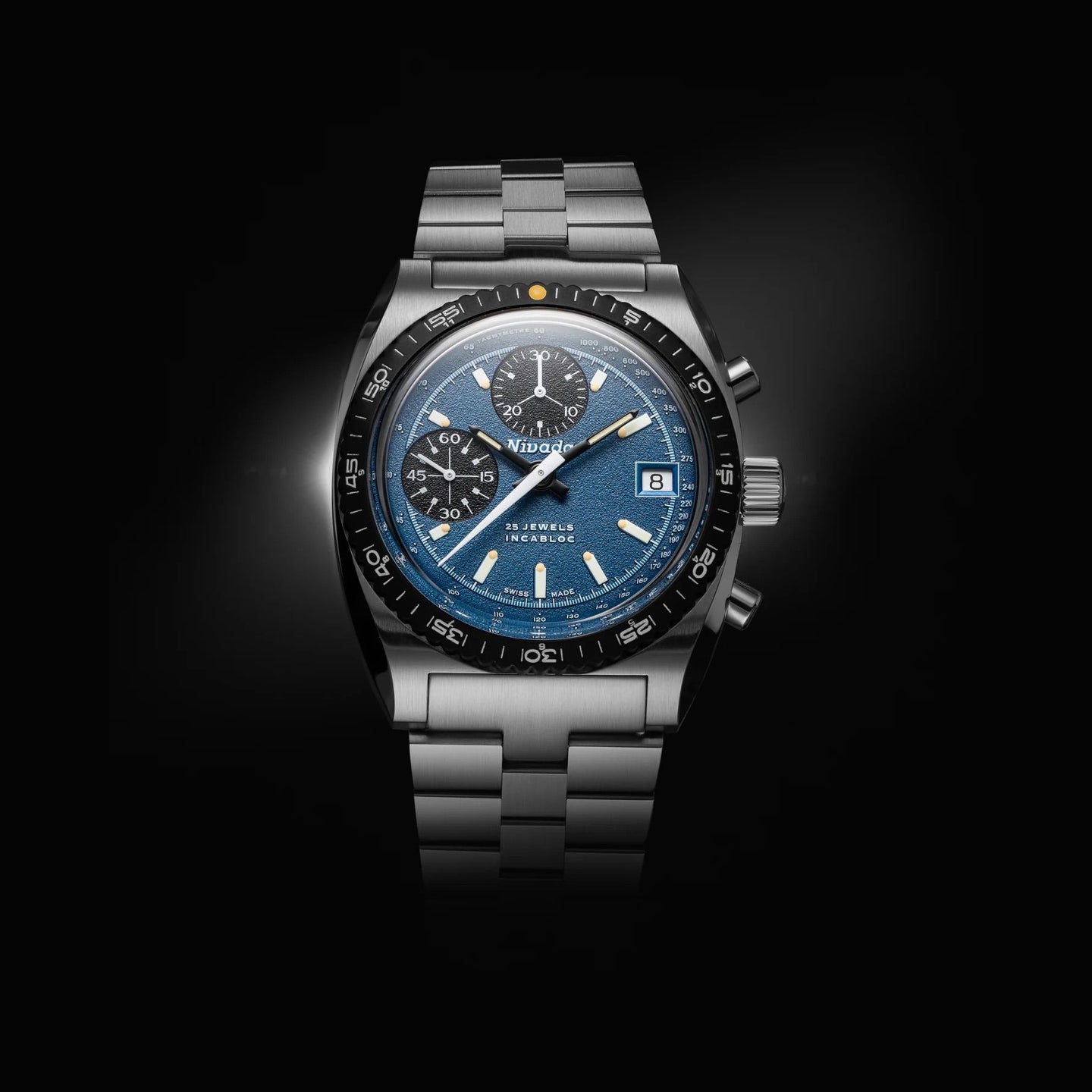 Nivada Grenchen 77003A45 Chronosport Blue on Bracelet