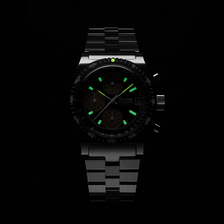 Nivada Grenchen 77003A45 Chronosport Blue on Bracelet
