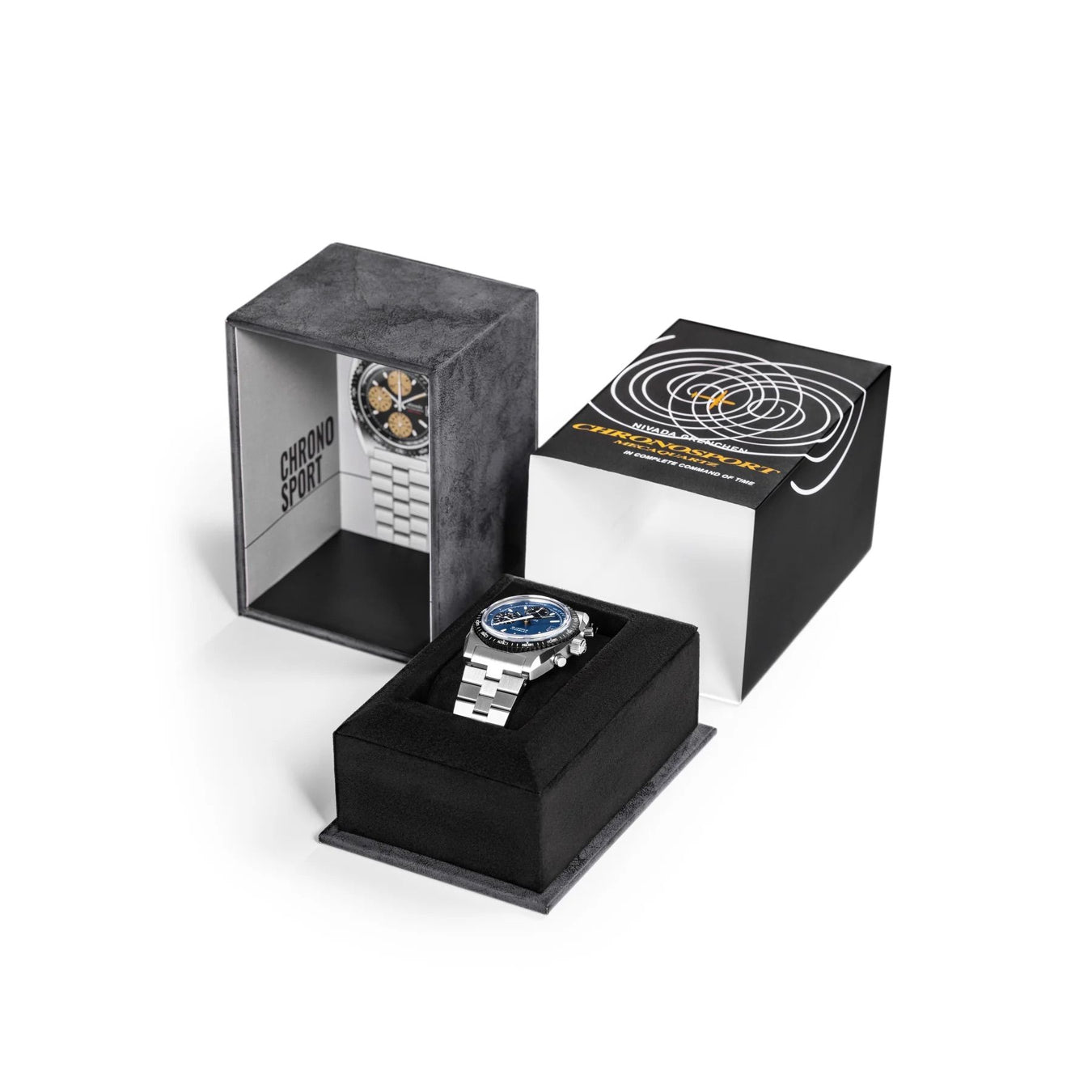 Nivada Grenchen 77003A45 Chronosport Blue on Bracelet