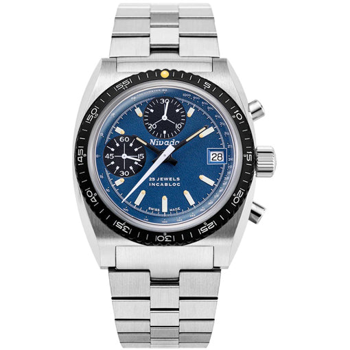 Nivada Grenchen 77003A45 Chronosport Blue on Bracelet