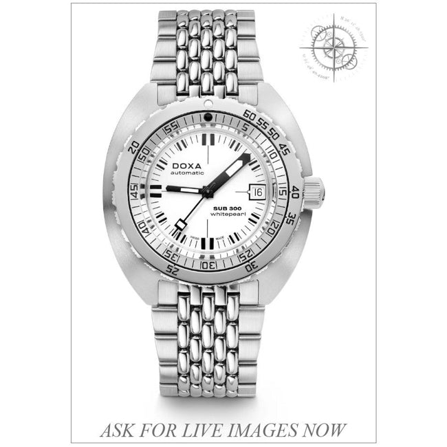 DOXA 821.10.011.10 SUB 300 Whitepearl On Bracelet