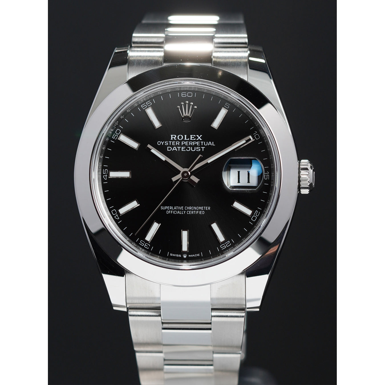 Rolex 126300-0011 Datejust 41 Black Dial on Stainless Steel Bracelet