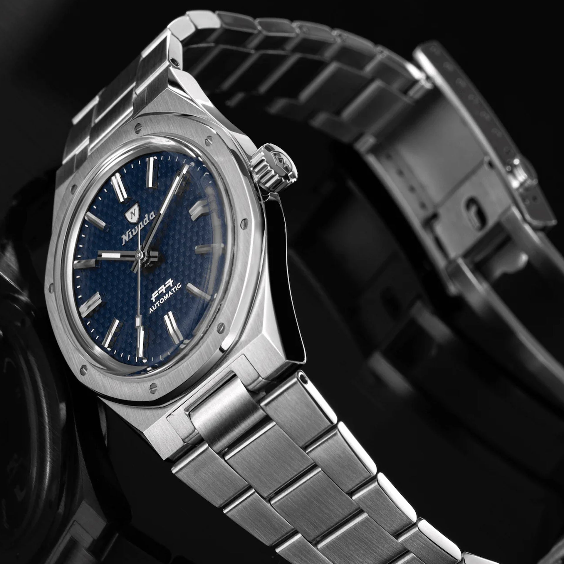 Nivada Grenchen F77 Blue Dial