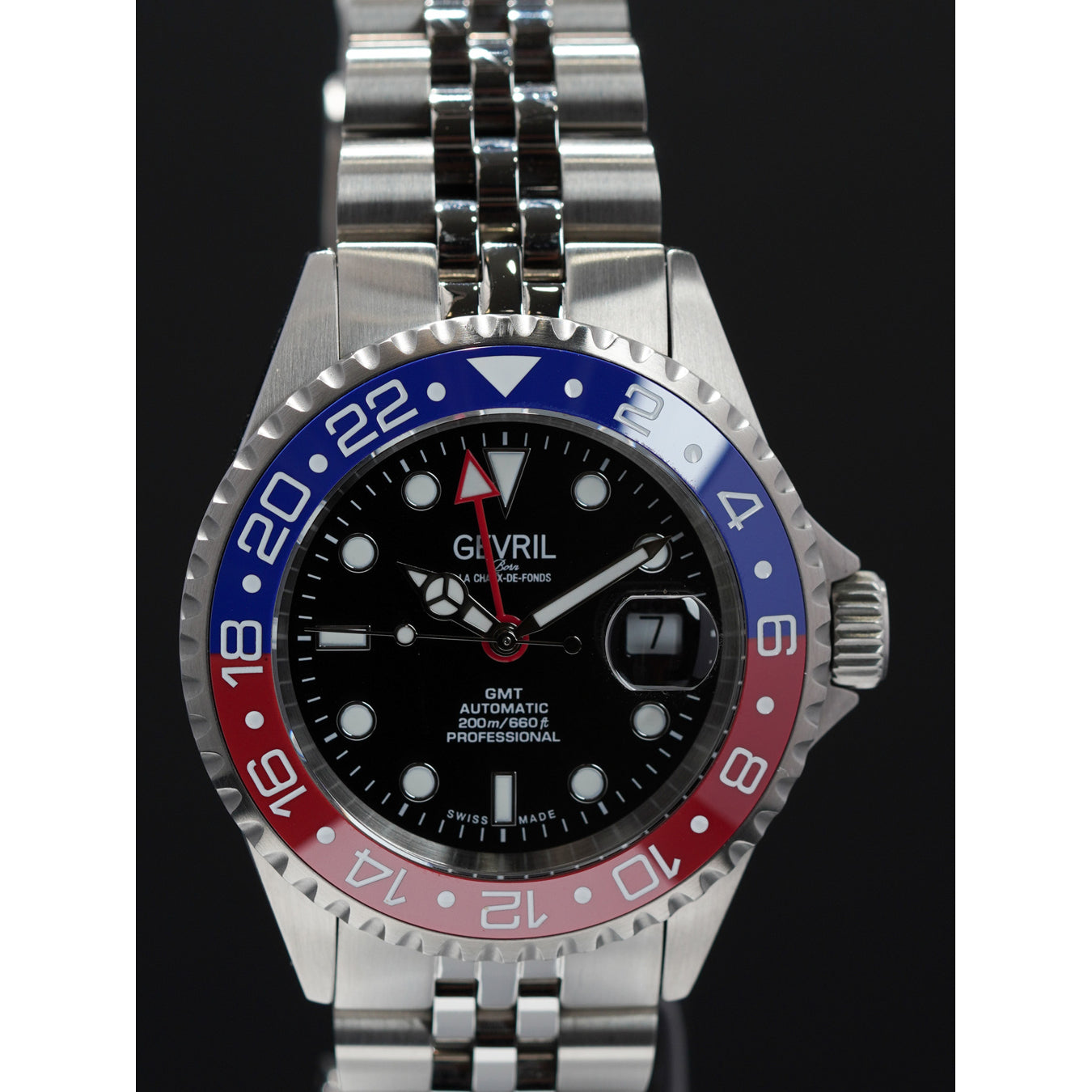 Gevril 4952B Wall Street GMT 43mm
