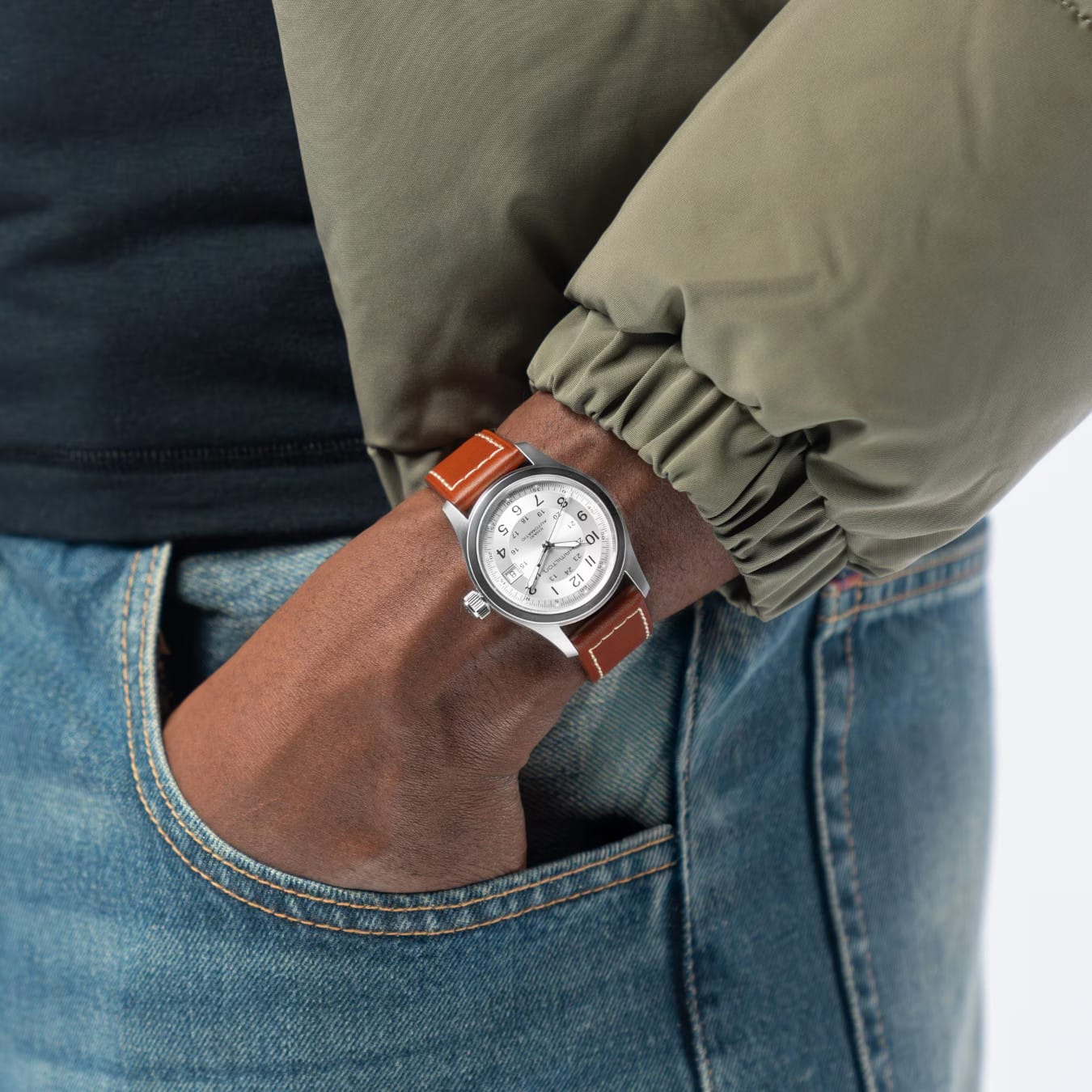 Hamilton H70455553 Khaki Field Auto 38mm