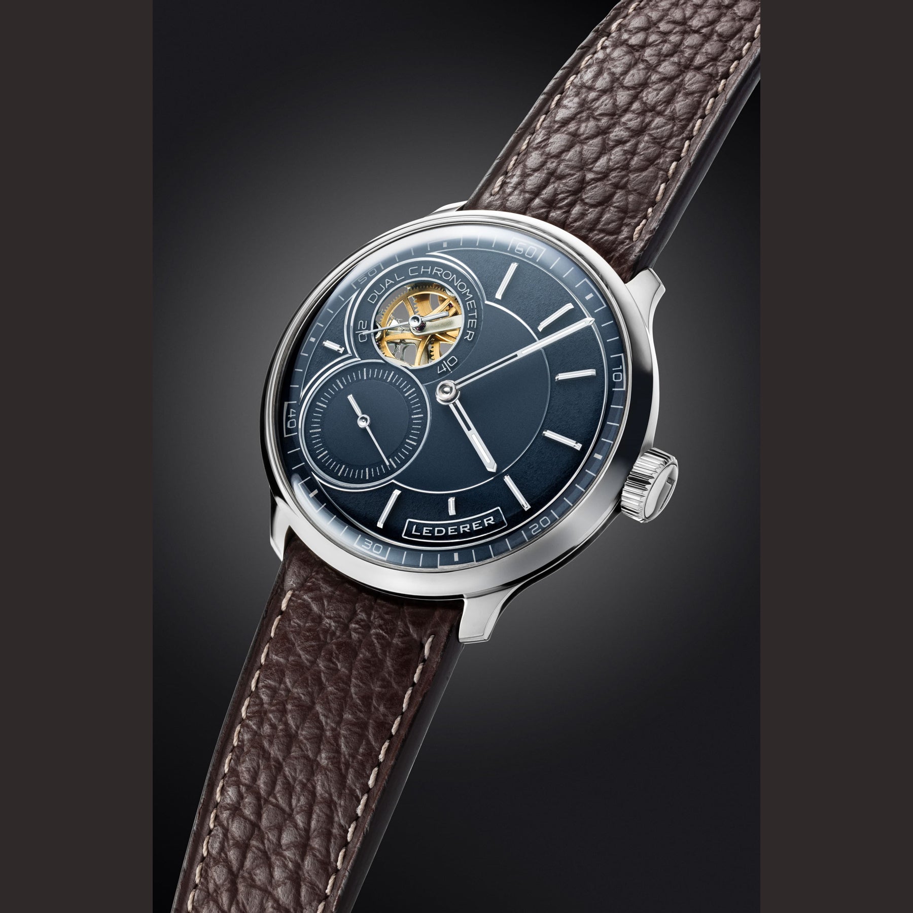 Lederer CIC 9016.60.302 Central Impulse Chronometer Deep Blue