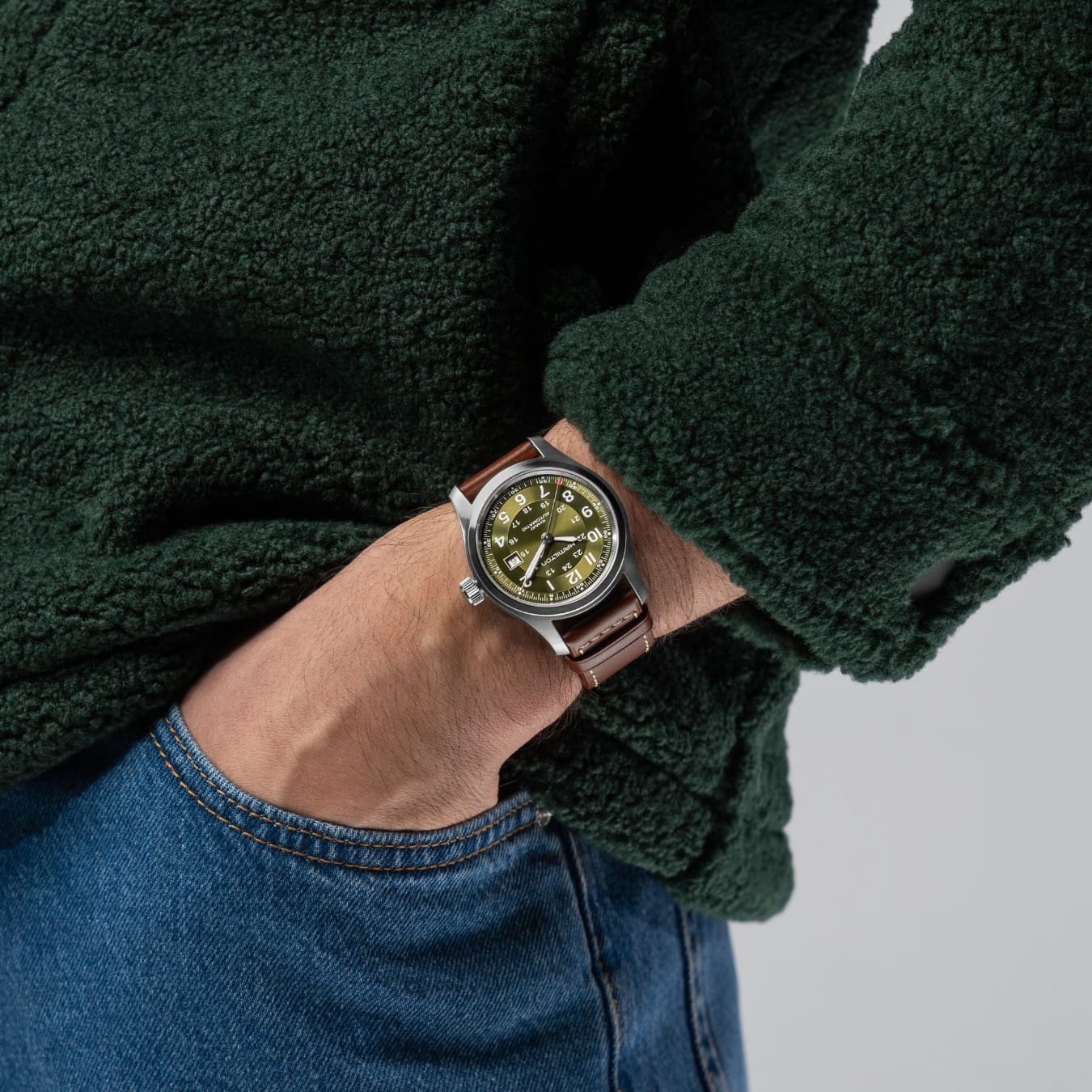 Hamilton H70605560 Khaki Field Auto 42mm