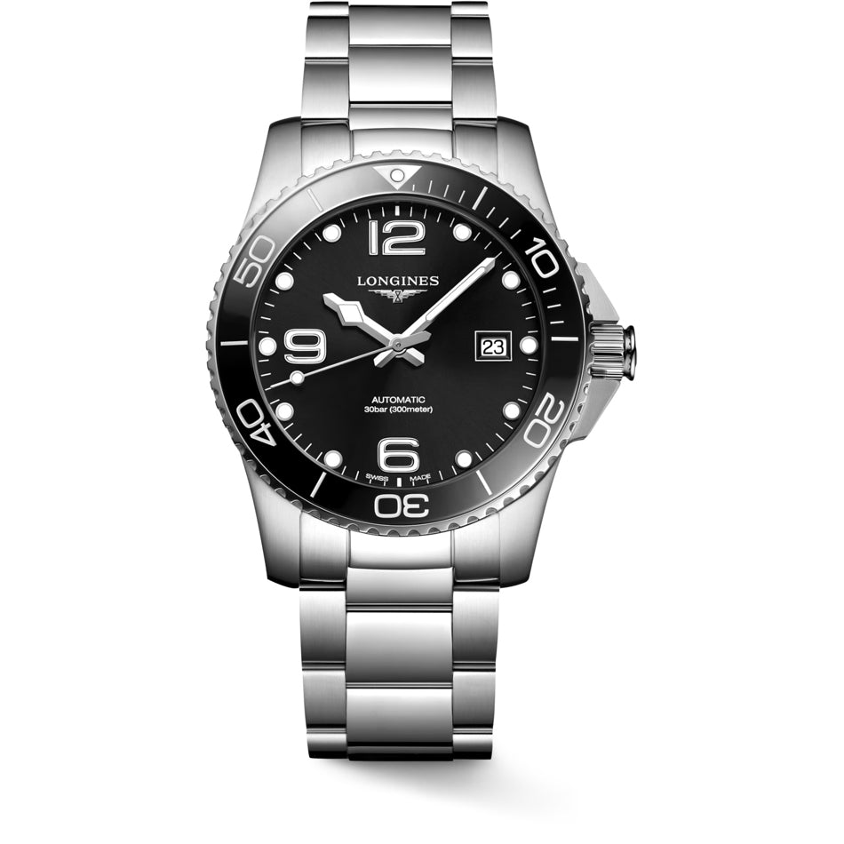 Longines Hydroconquest Black Dial on Bracelet