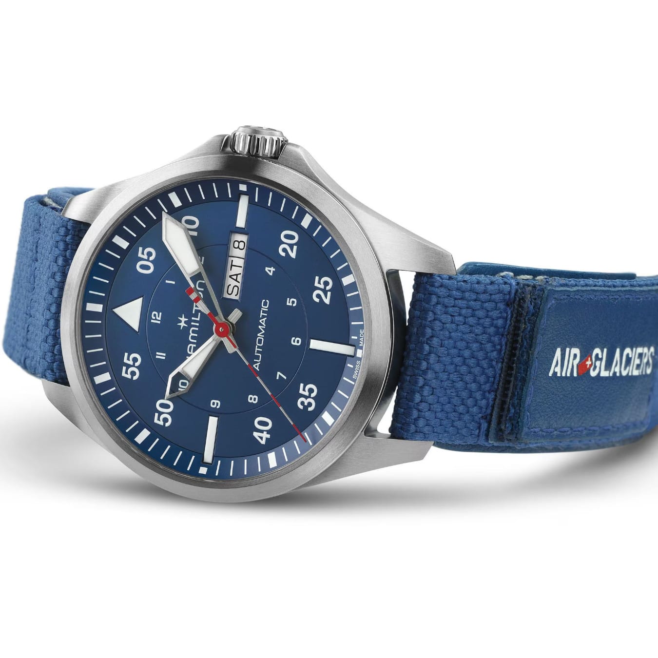 Hamilton H64655941 Khaki Aviation Pilot Day Date Auto - Air-Glaciers Edition 42mm