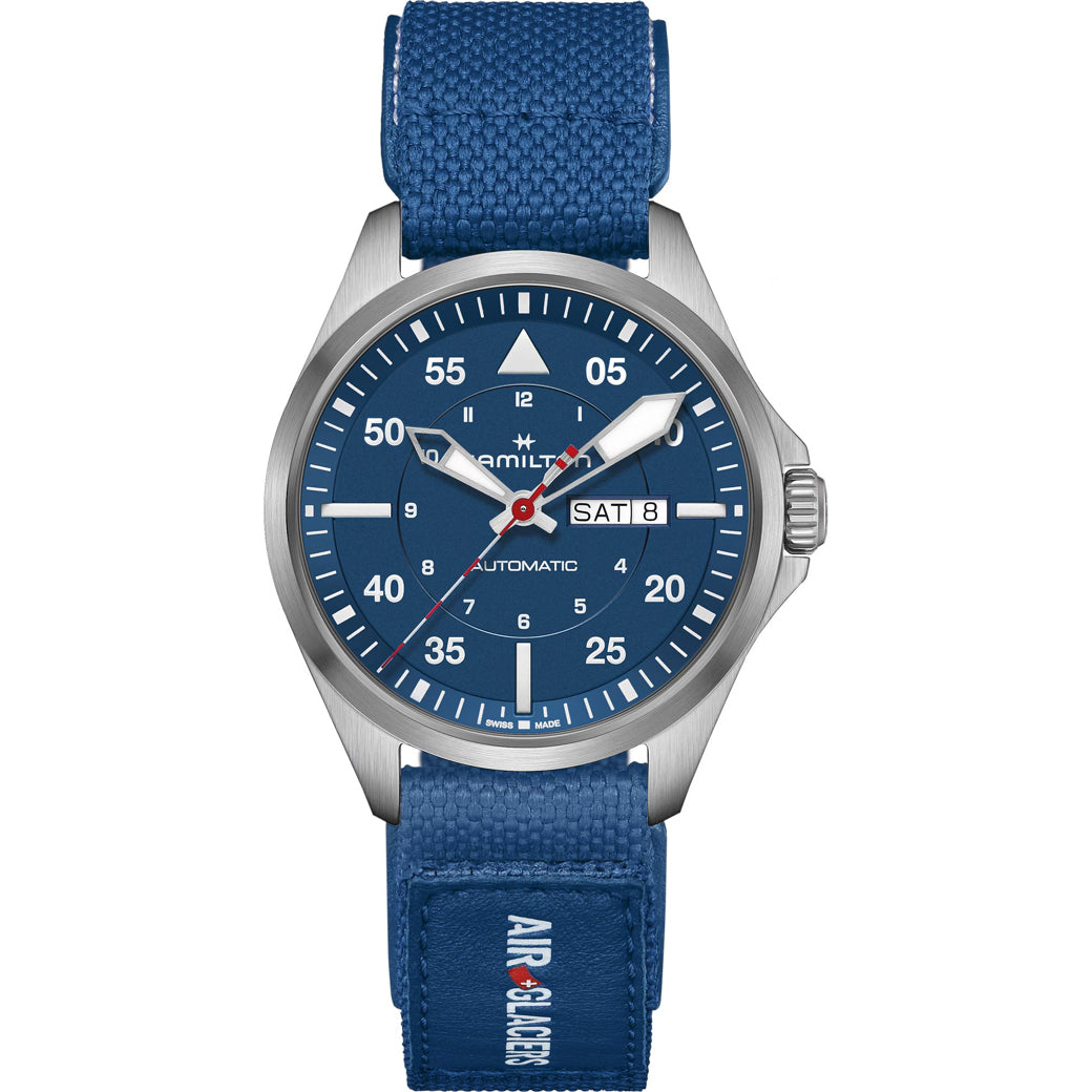 Hamilton H64655941 Khaki Aviation Pilot Day Date Auto - Air-Glaciers Edition 42mm