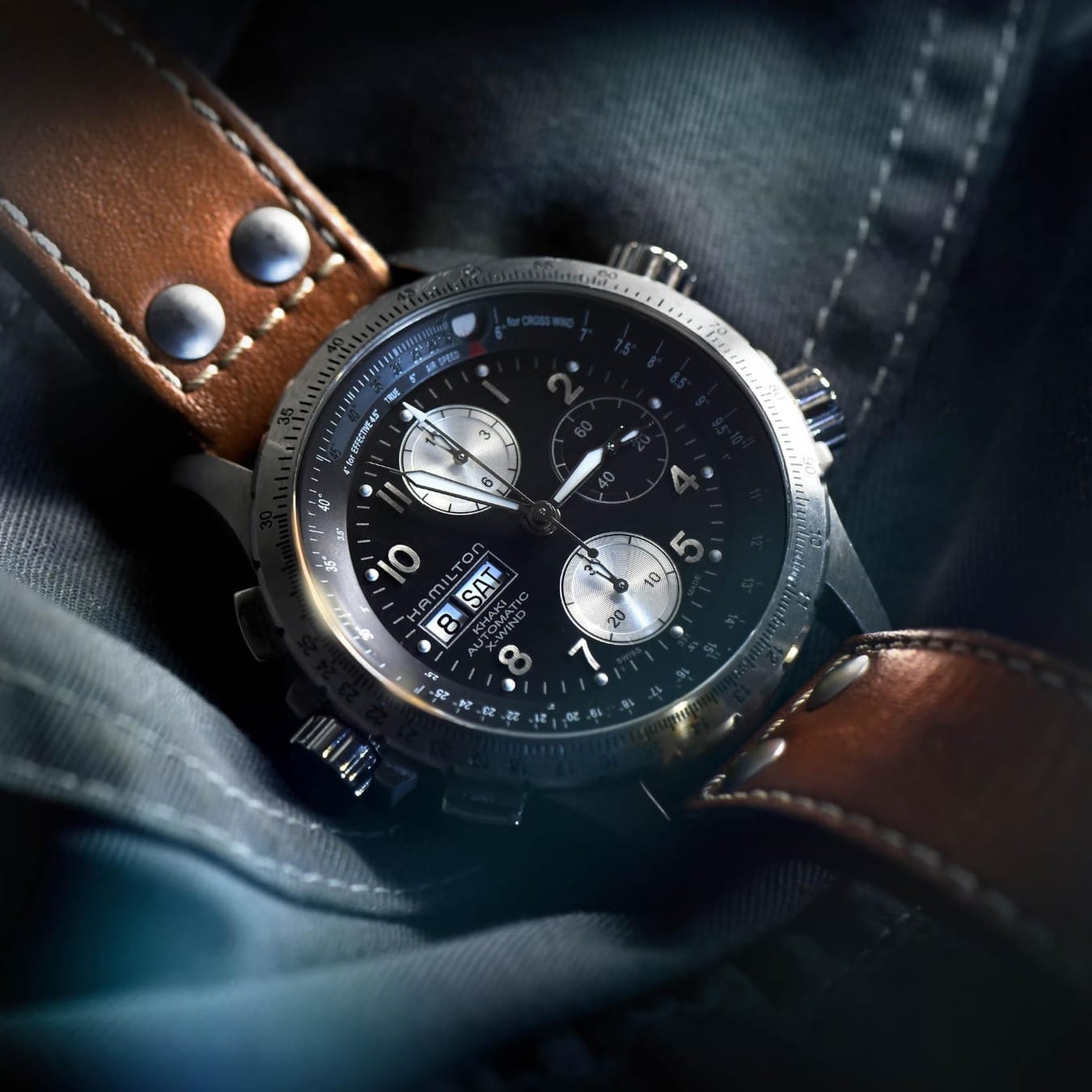 Hamilton H77616533 Khaki Aviation X-Wind Auto Chrono 44mm