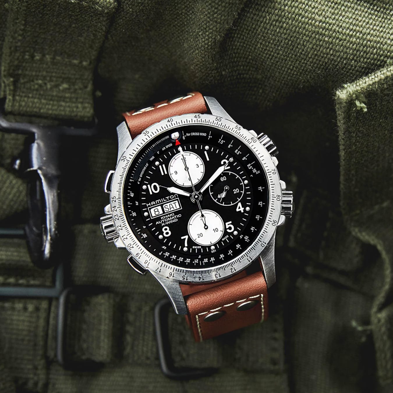 Hamilton H77616533 Khaki Aviation X-Wind Auto Chrono 44mm