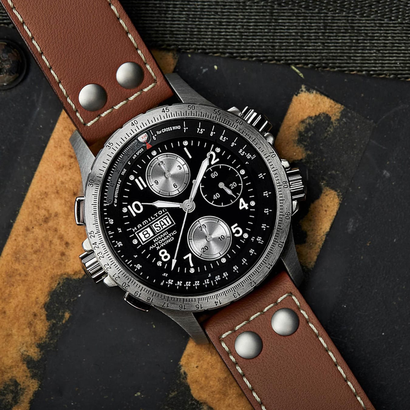 Hamilton H77616533 Khaki Aviation X-Wind Auto Chrono 44mm