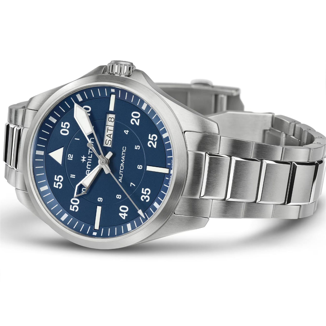 Hamilton H64635140 Khaki Aviation Pilot Day Date Auto 42mm