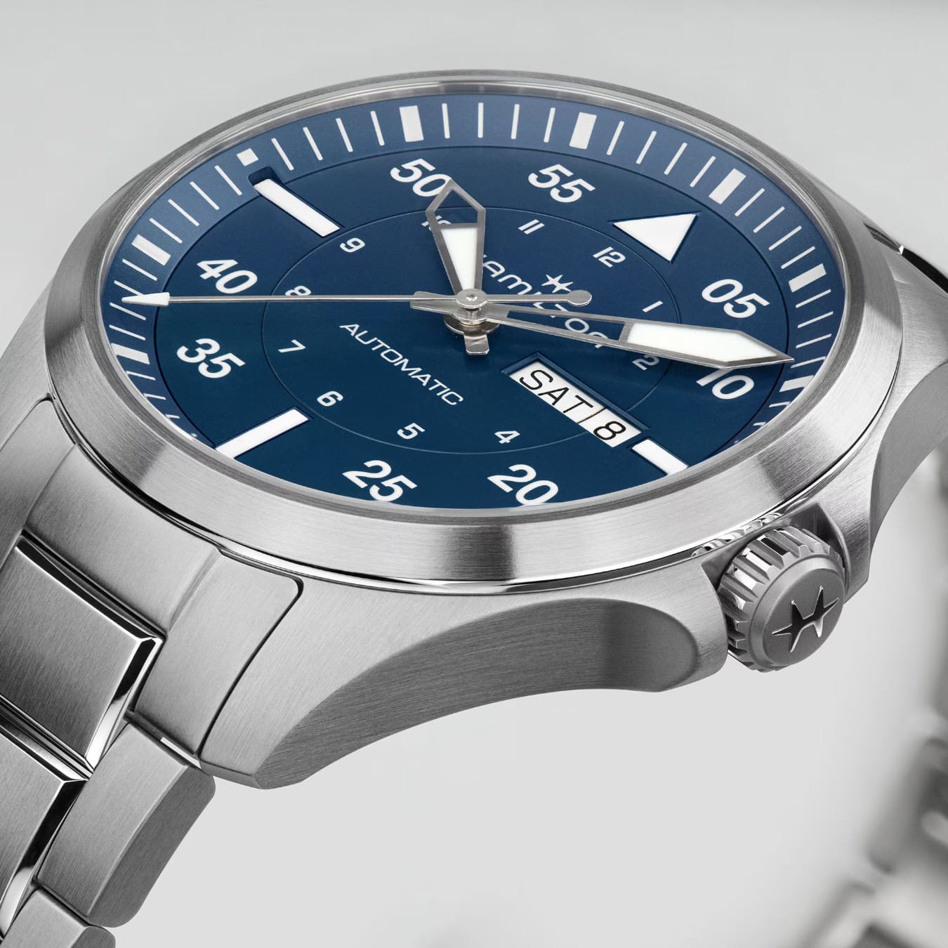 Hamilton H64635140 Khaki Aviation Pilot Day Date Auto 42mm