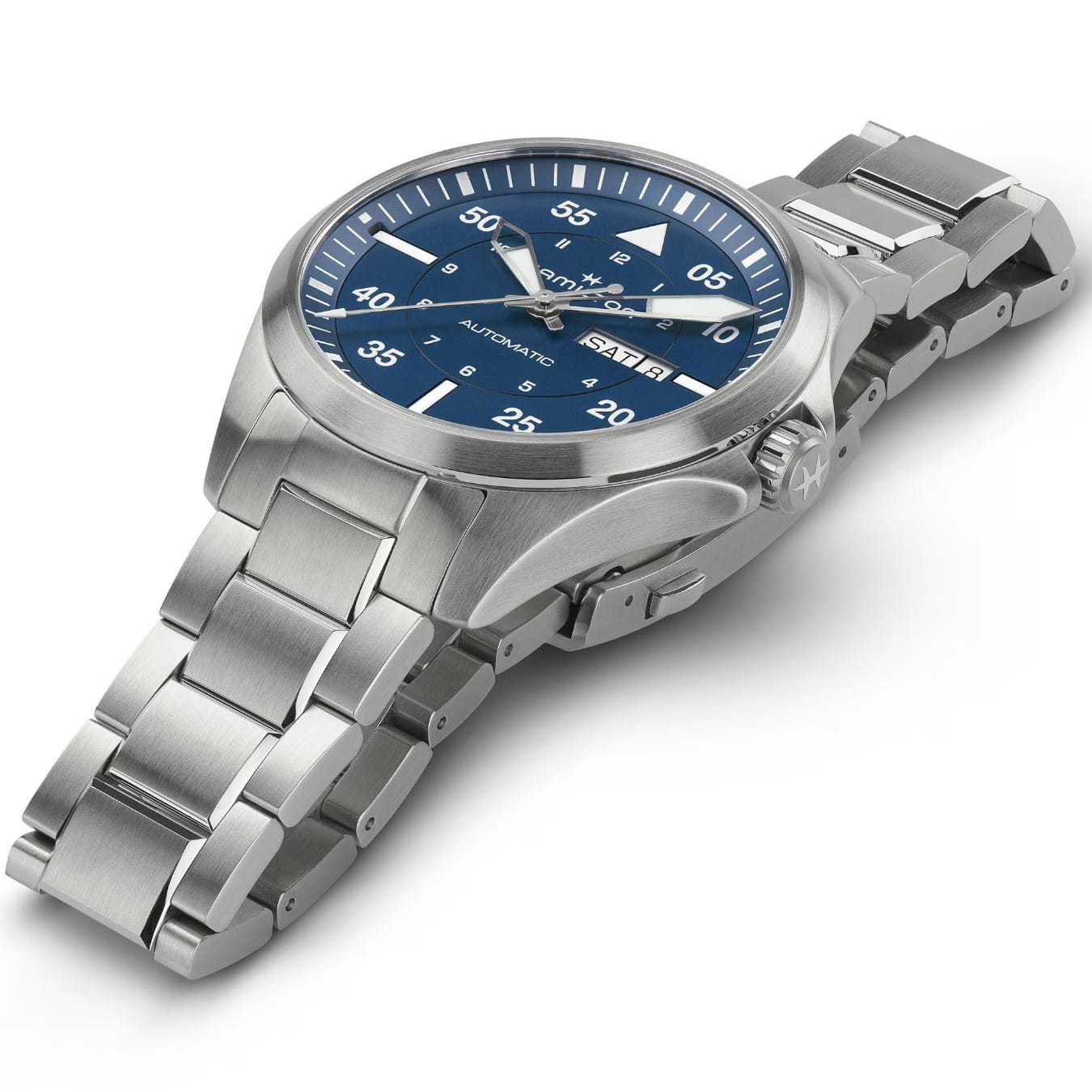 Hamilton H64635140 Khaki Aviation Pilot Day Date Auto 42mm