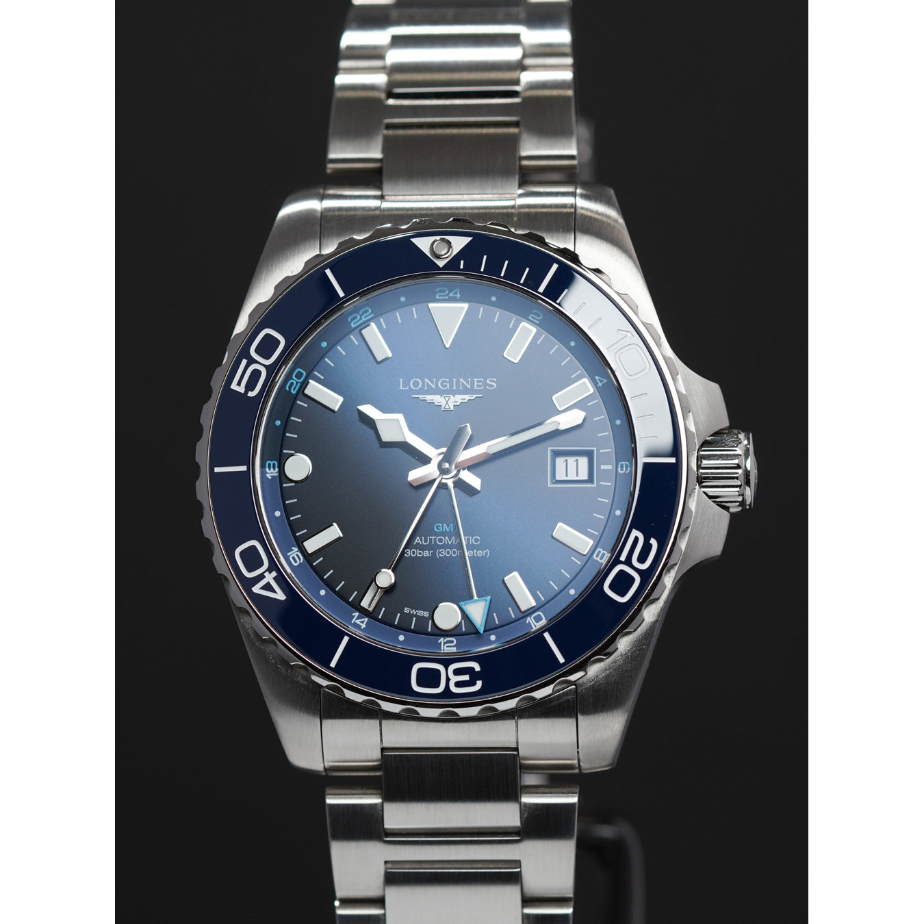 Longines L3.790.4.96.6 Hydroconquest Sunray Blue Dial On Bracelet