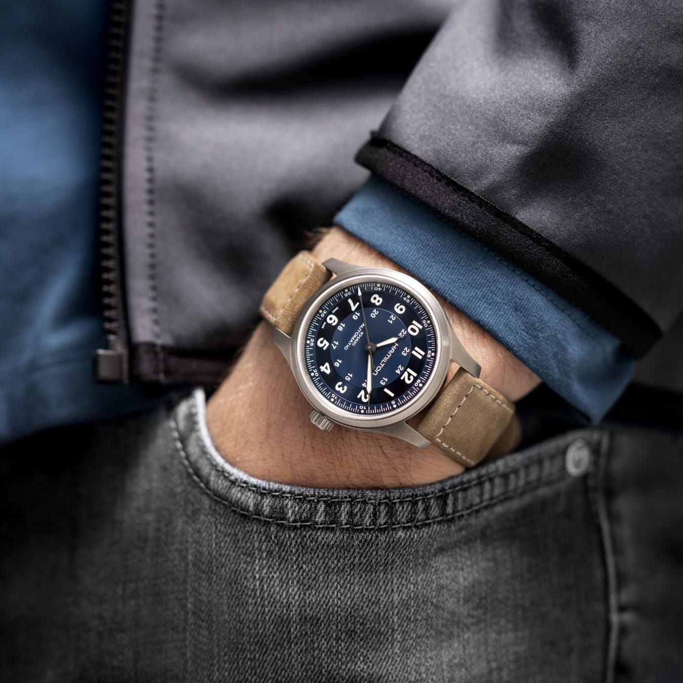 Hamilton H70545540 Khaki Field Titanium Auto 42mm