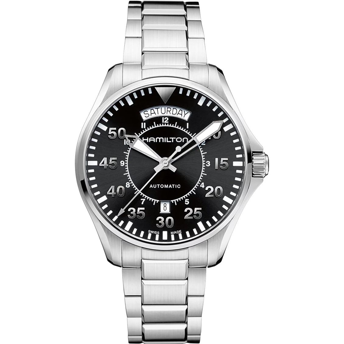 Hamilton H64615135 Khaki Aviation Pilot Day Date Auto 42mm