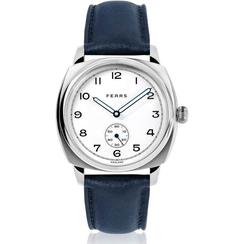 Fears BS23800B.047.042 Brunswick 38 Polar White II on Barenia Leather Strap