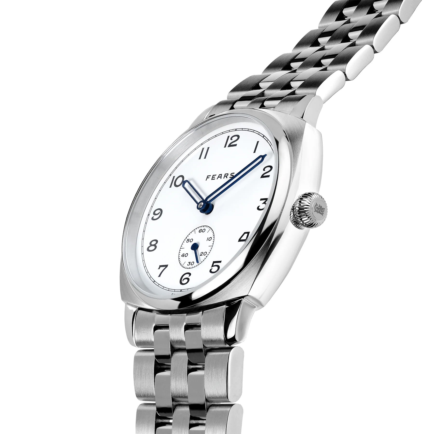 Fears BS23800B.047.124 Brunswick 38 Polar White II on Stainless Steel Bracelet