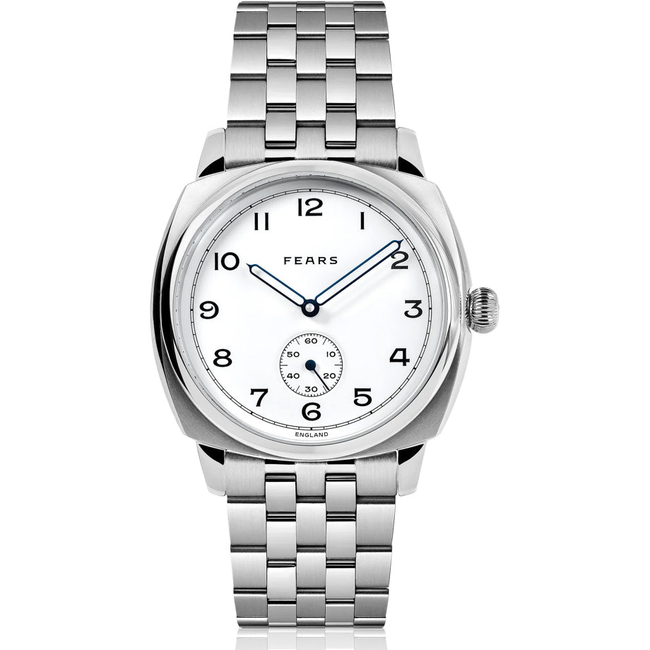 Fears BS23800B.047.124 Brunswick 38 Polar White II on Stainless Steel Bracelet