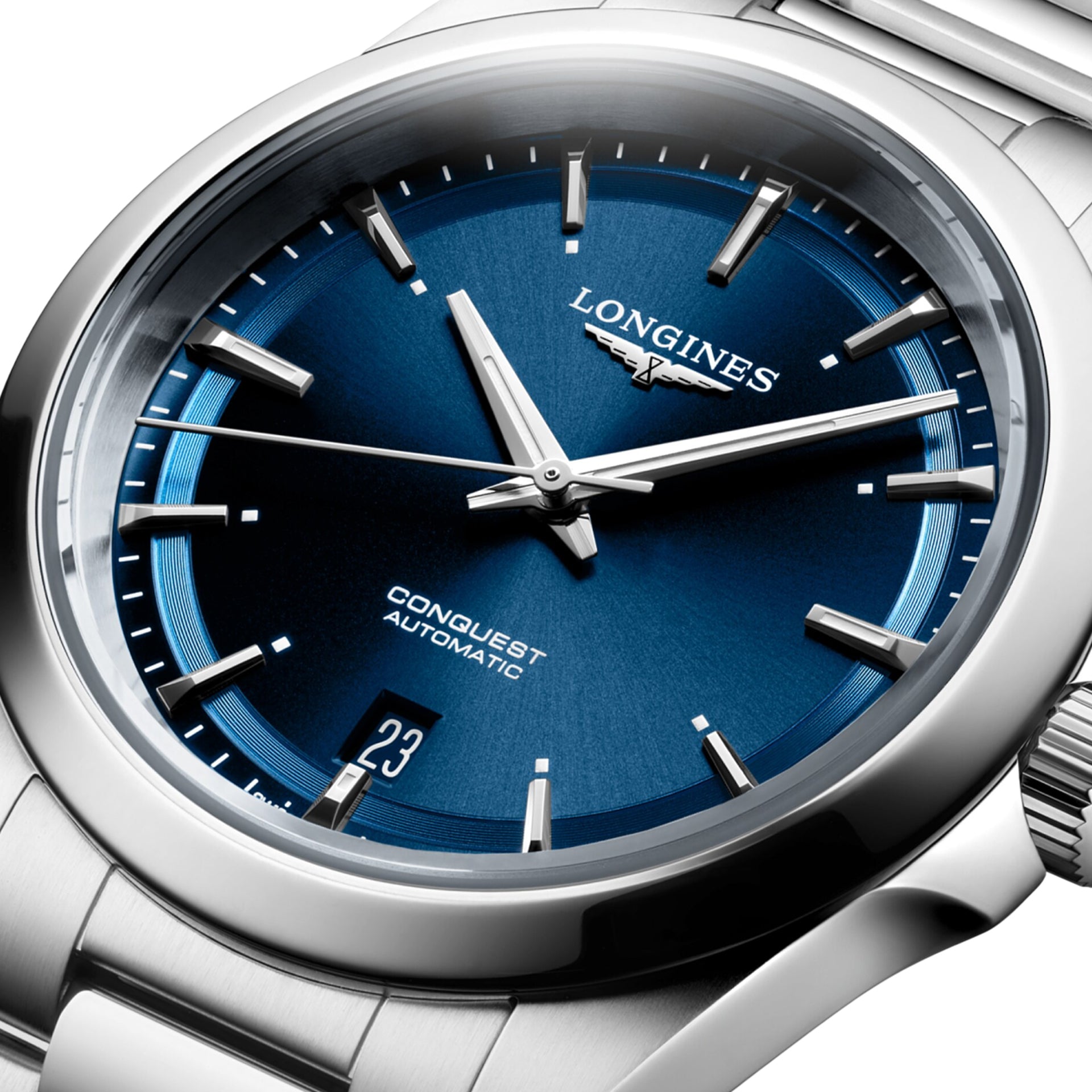 Longines L3.720.4.92.6 Conquest Sunray Blue on Bracelet