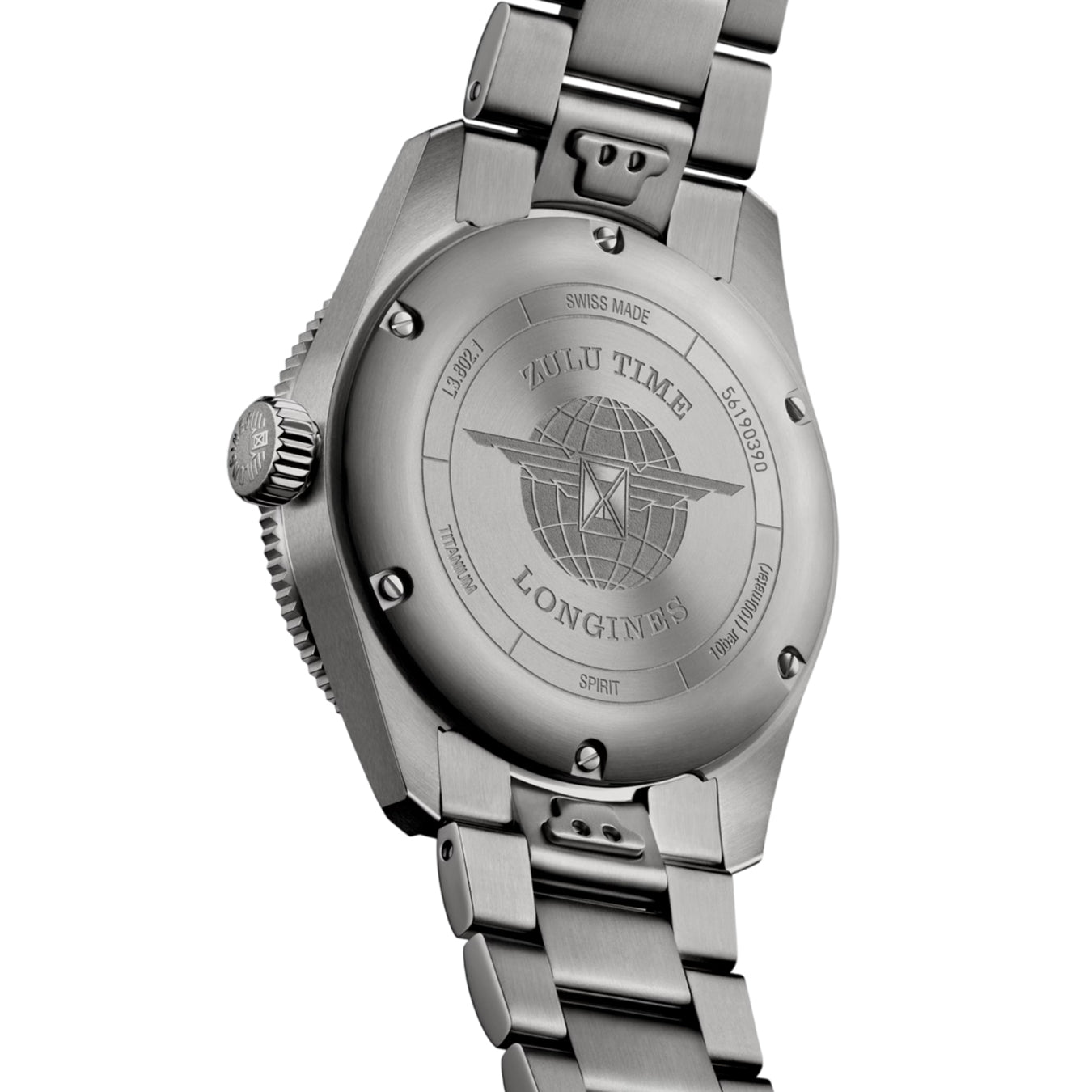 Longines L3.802.1.53.6 Spirit Anthracite Dial on Bracelet