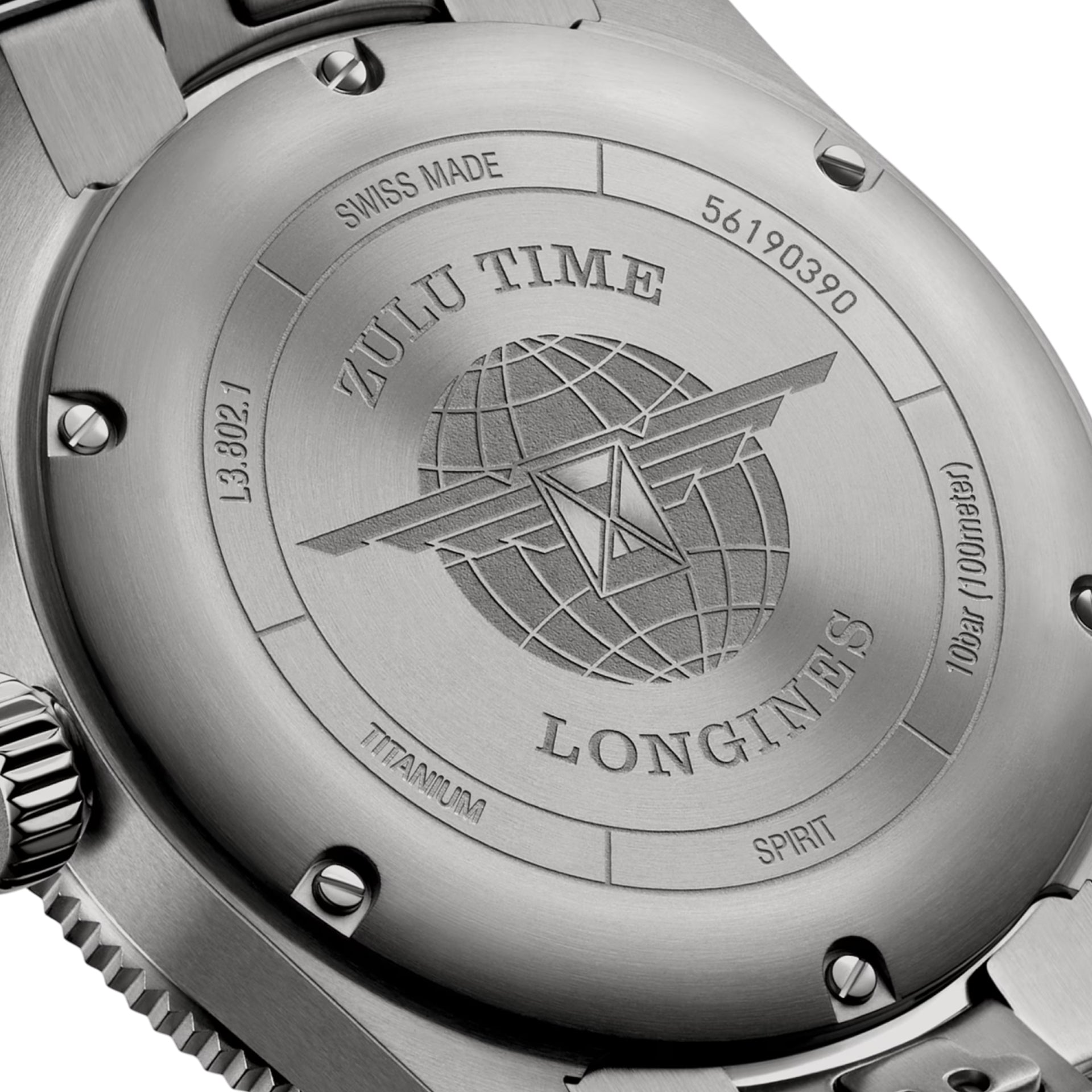 Longines L3.802.1.53.6 Spirit Anthracite Dial on Bracelet
