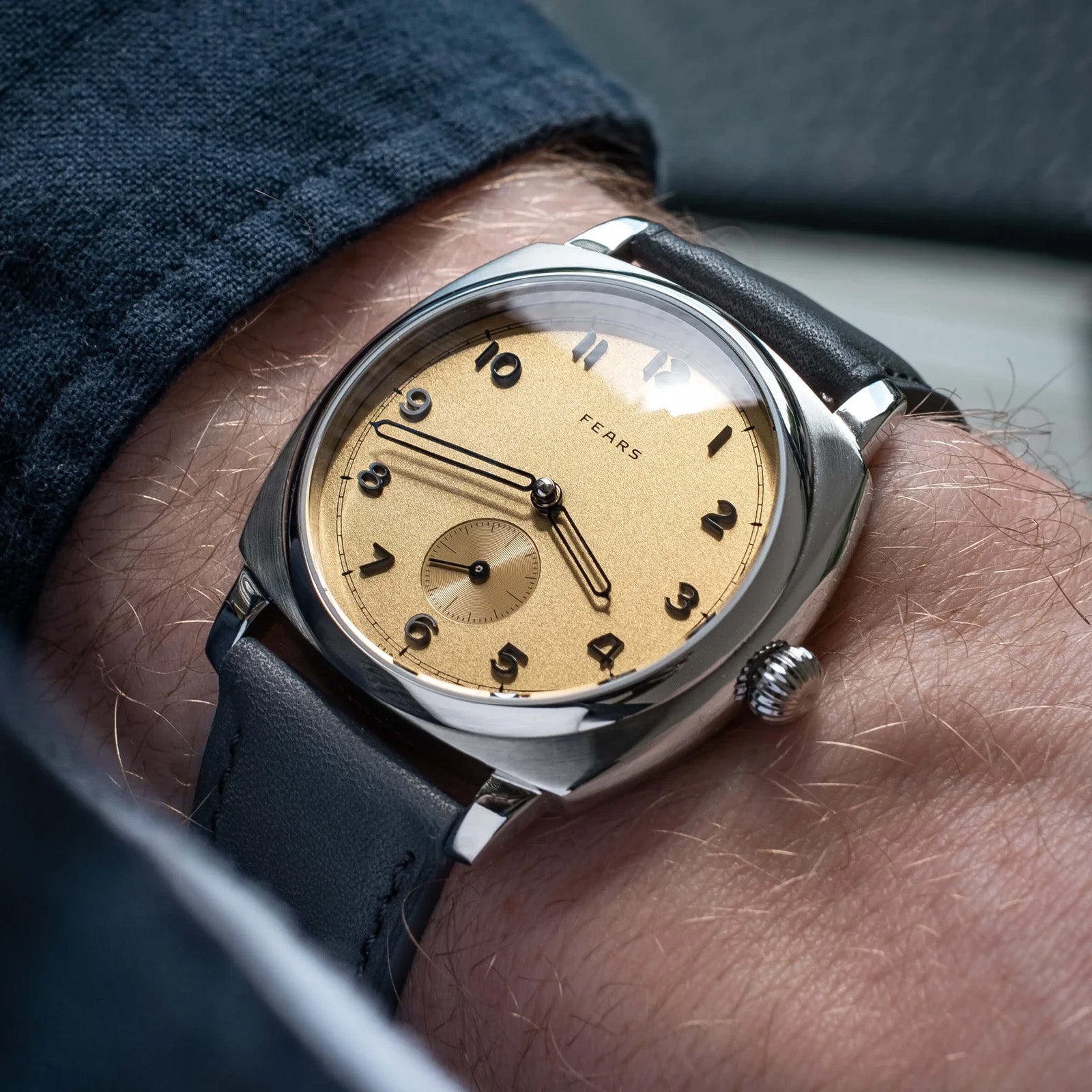 Fears BS23800B.013.074 Brunswick 38 Champagne on Barenia Leather Strap