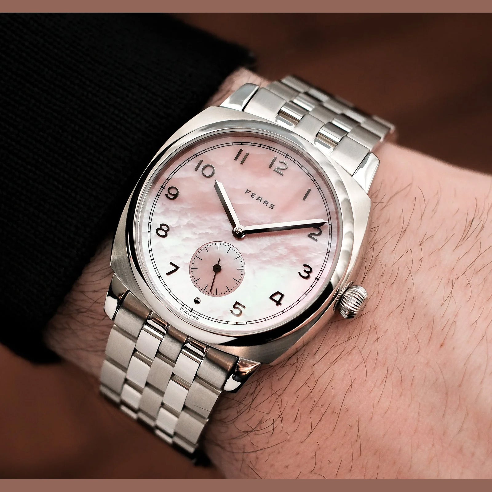 Fears BS23800B.111.124 Brunswick 38 'Orchid' Mother of Pearl on Stainless Steel Bracelet