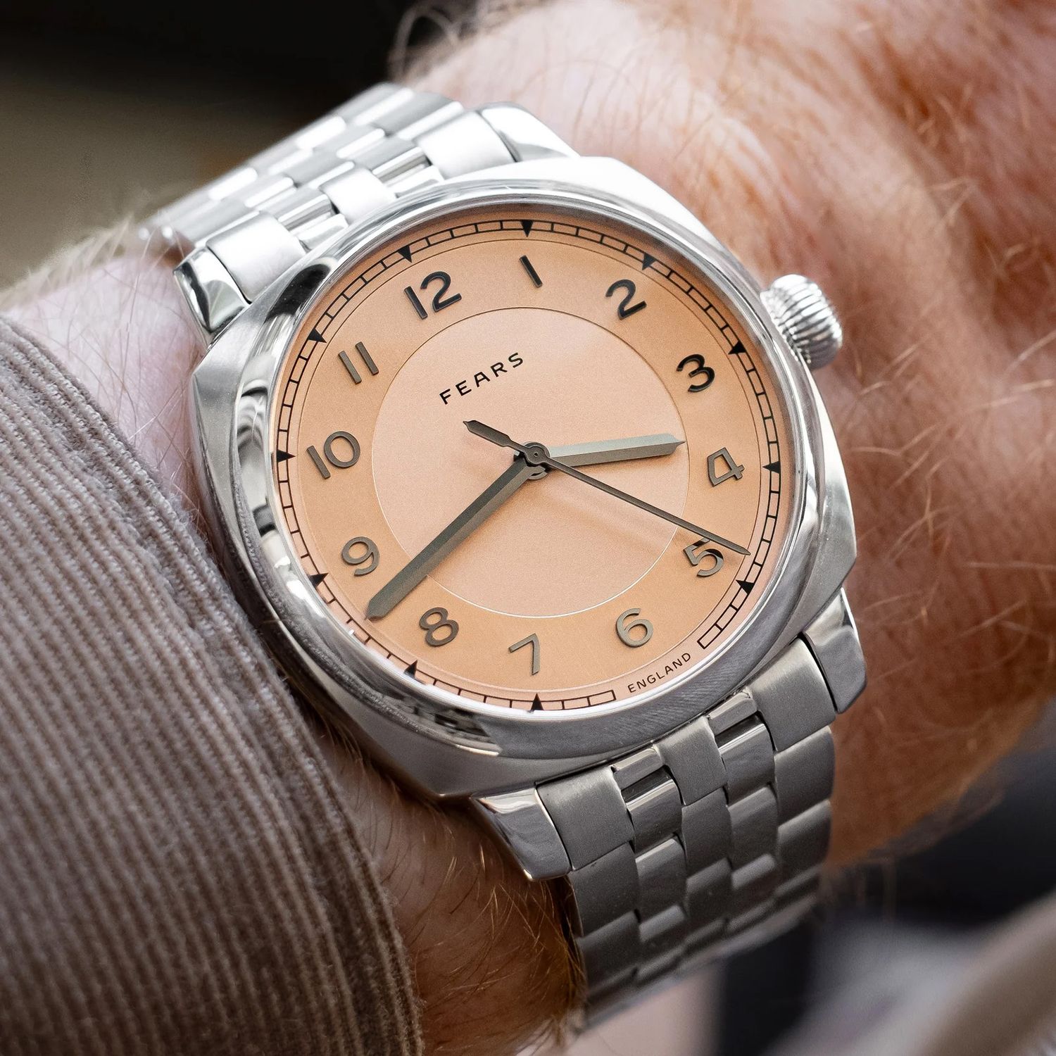 Fears BS24000A.020.125 Brunswick 40 Copper Salmon on Stainless Steel Bracelet
