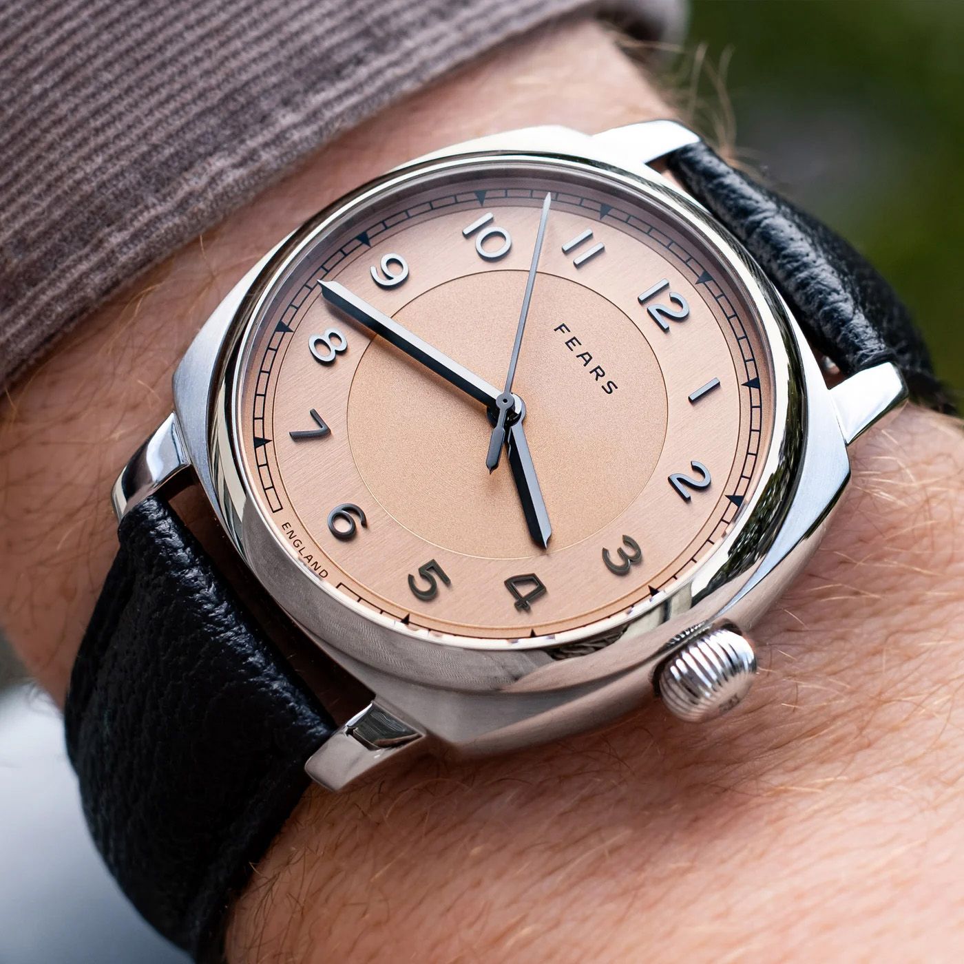 Fears BS24000A.020.047 Brunswick 40 Copper Salmon on Buffalo Leather Strap