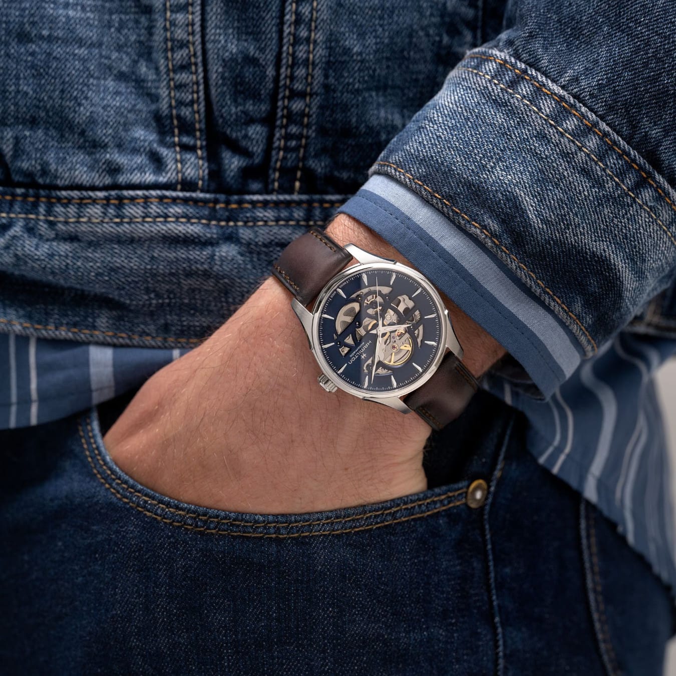 Hamilton H42535541 Jazzmaster Skeleton Auto 40mm