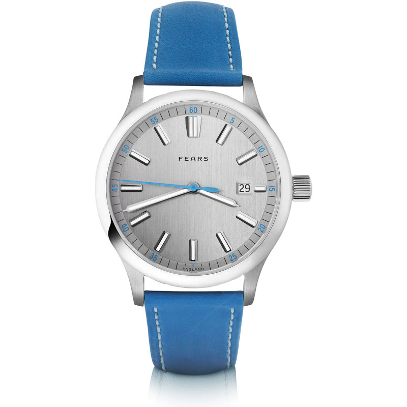 Fears BS139.510.044.007 Redcliff 39.5 Date Pewter Grey on Barenia Leather Strap