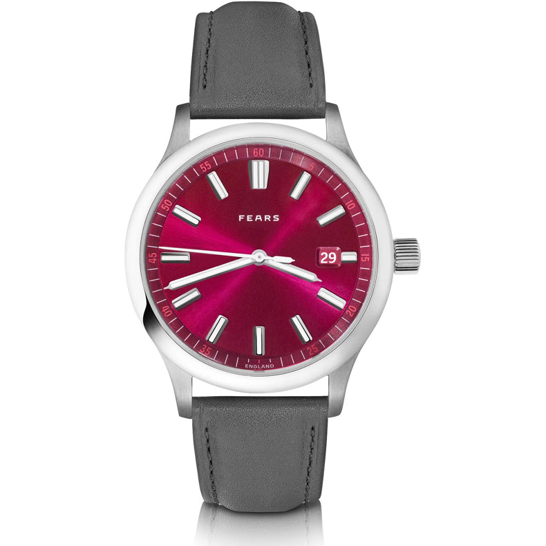 Fears BS139.510.042.074 Redcliff 39.5 Date Cherry Red on Barenia Leather Strap