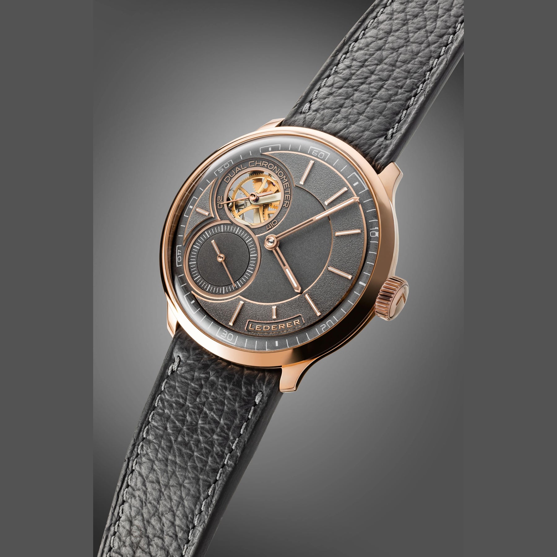 Lederer CIC 9016.50.303 Central Impulse Chronometer Black Rhodium