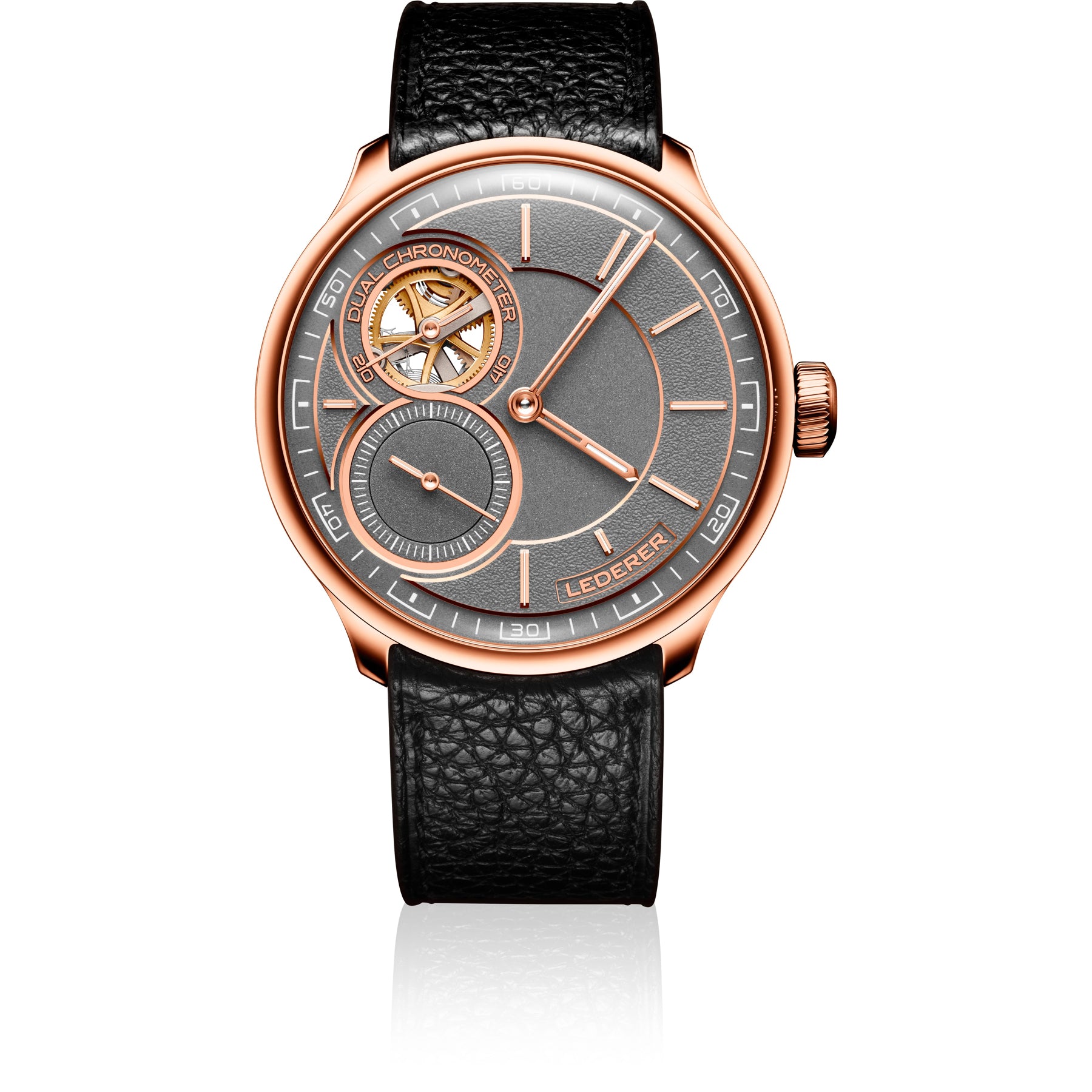 Lederer CIC 9016.50.303 Central Impulse Chronometer Black Rhodium