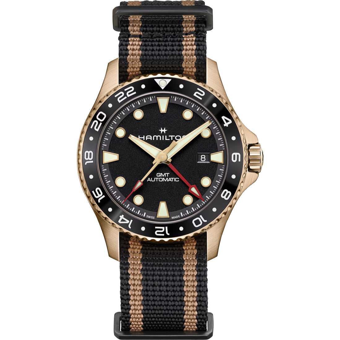 Hamilton H82565930 Khaki Navy Scuba Automatic GMT Bronze 43mm