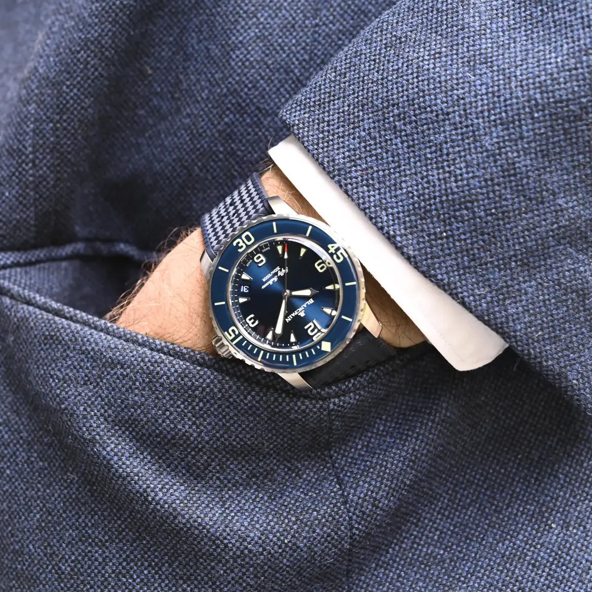 Blancpain 5010 12B40 O64A Fifty Fathoms Automatic 42mm Blue Dial