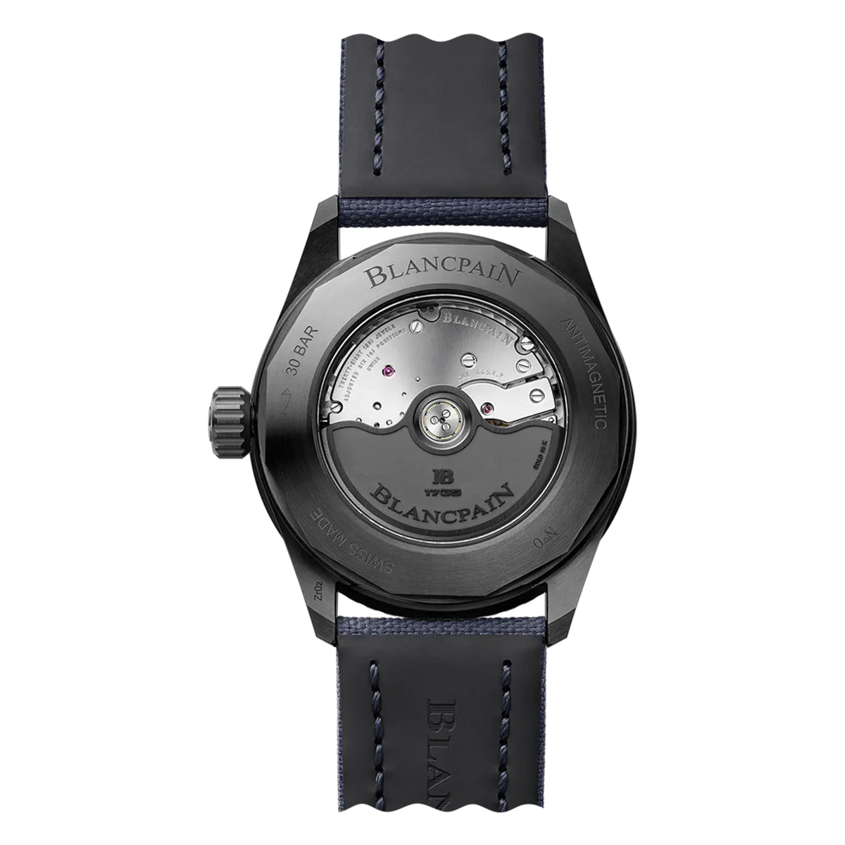 Blancpain 5054 0140 O52A Bathyscaphe Quantième Complet Phases de Lune Blue Dial