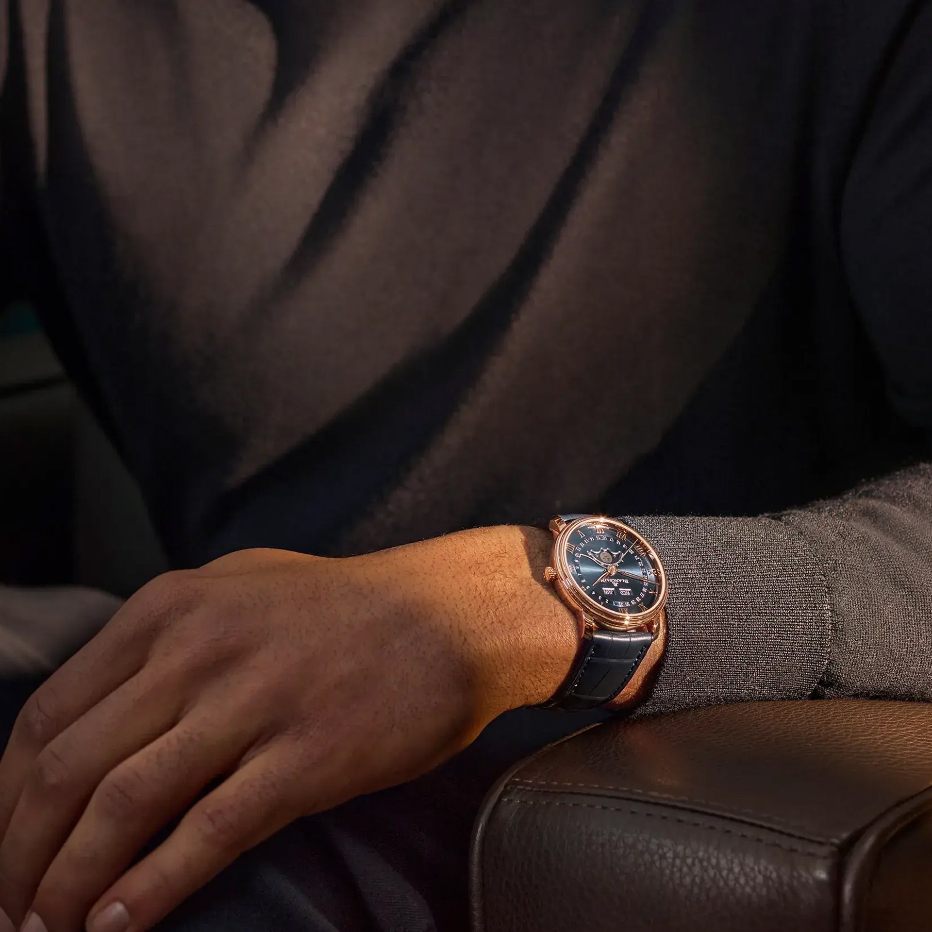Blancpain Villeret Quantième Complete Calendar Blue Dial