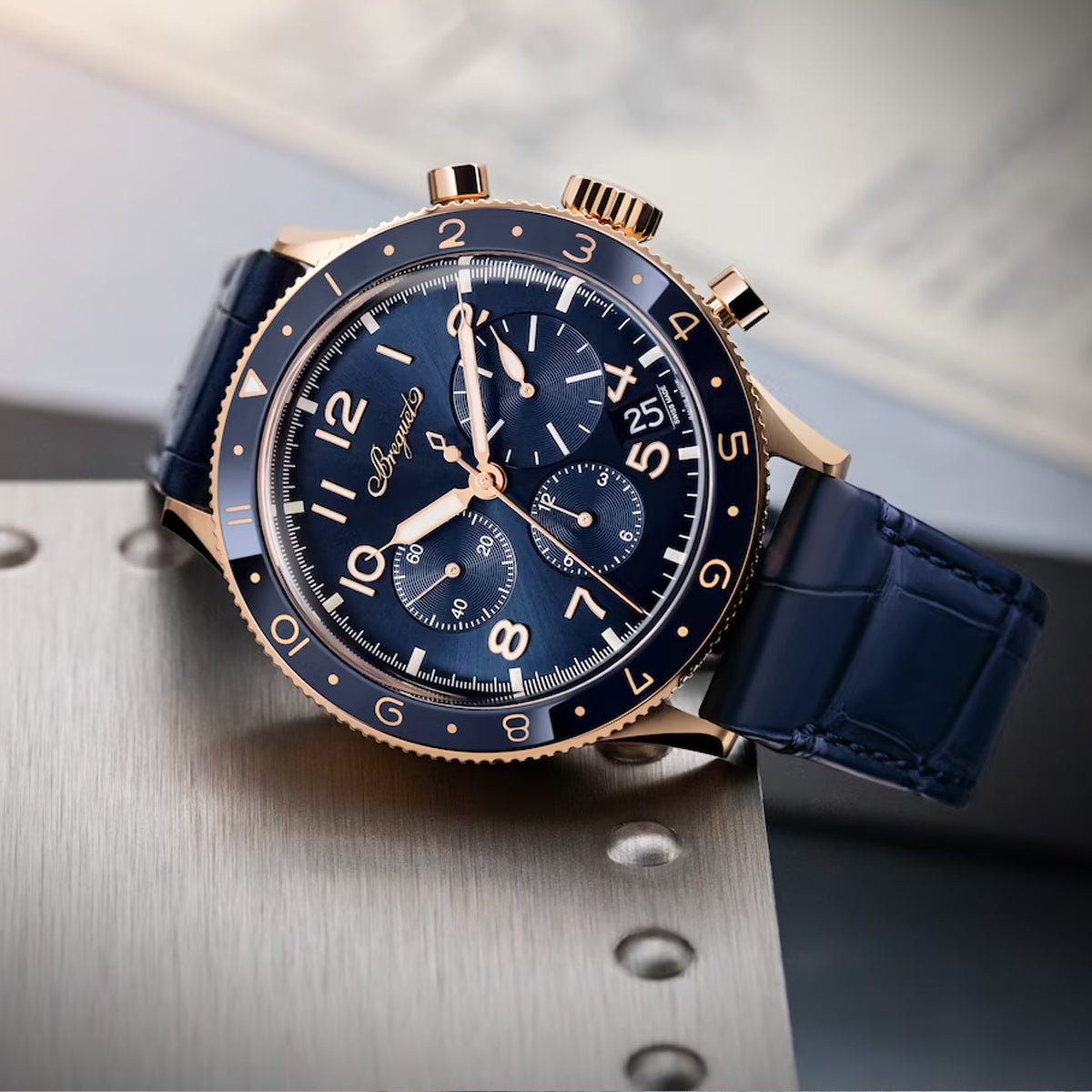 Breguet 2067RK/Y9/9WU Type 20 Flyback Chronograph Rose Gold
