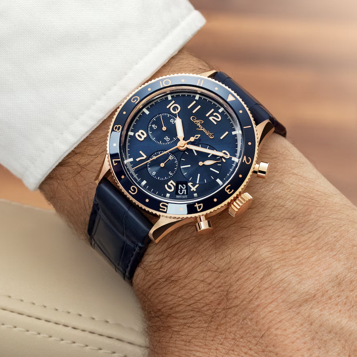 Breguet 2067RK/Y9/9WU Type 20 Flyback Chronograph Rose Gold