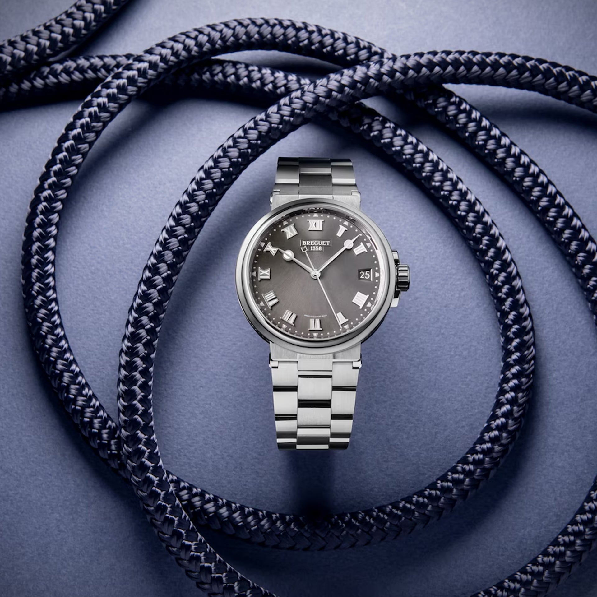 Breguet Marine 5517TI/G2/TZ0 Grey Dial on Bracelet