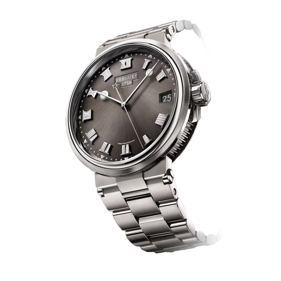 Breguet Marine 5517TI/G2/TZ0 Grey Dial on Bracelet