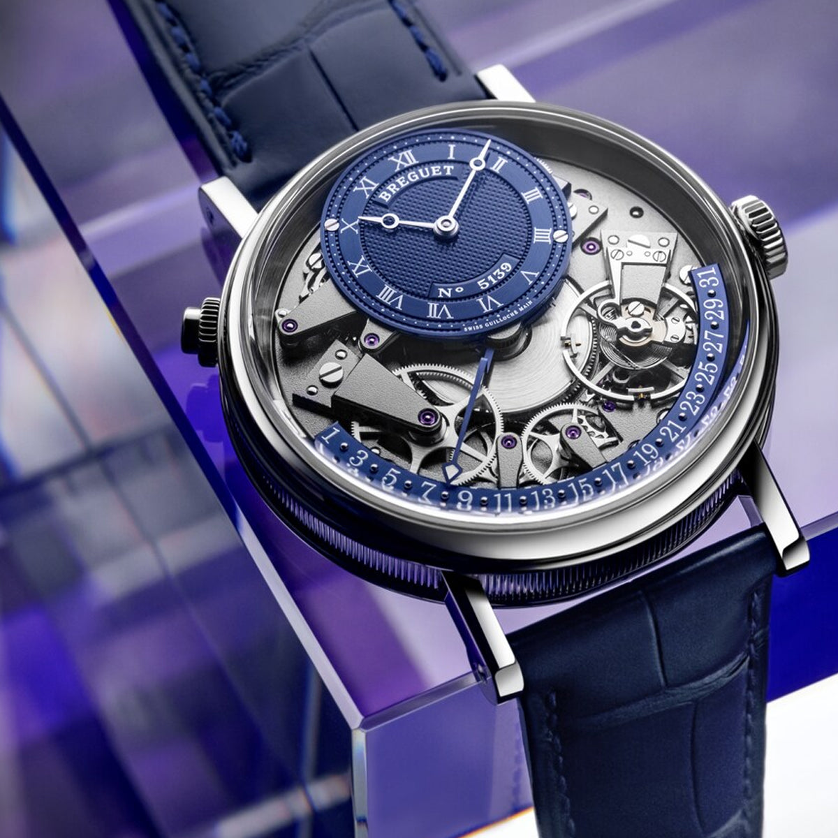Breguet Tradition Quantième Rétrograde 7597 White Gold Blue Dial 7597BB/GY/9WU