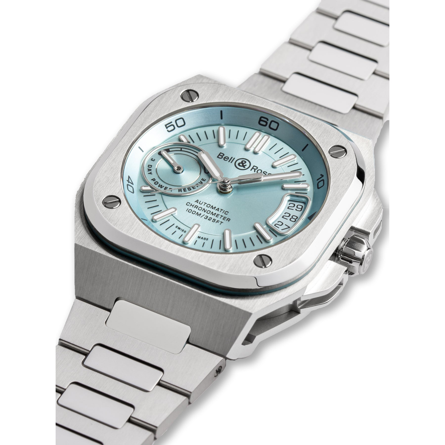 Bell & Ross BR-X5 Ice Blue on Bracelet