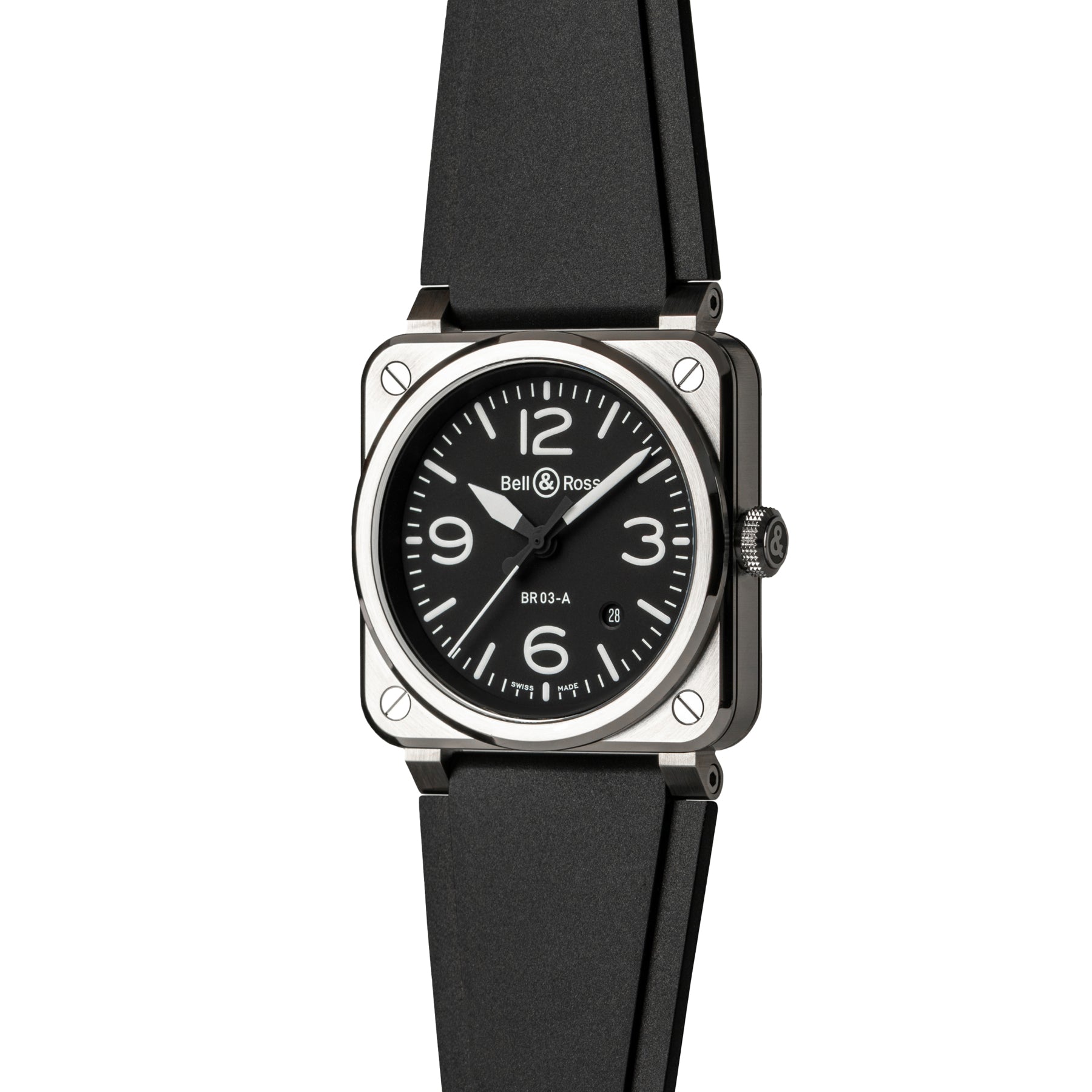 Bell & Ross BR03A-BL-ST/SRB BR 03 Black Steel